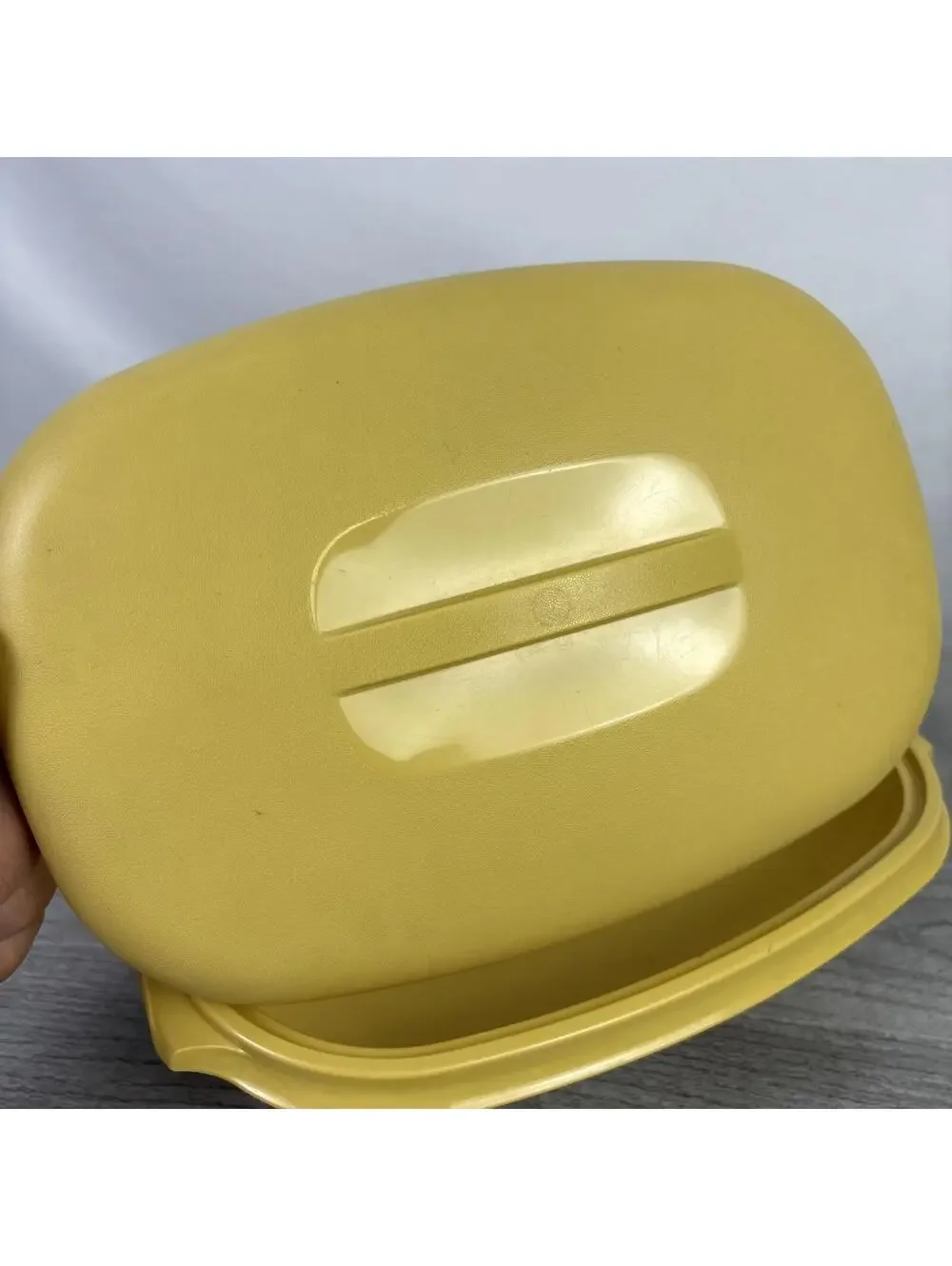 Tupperware Harvest Gold 3 Piece Microwave Vegetable Rice Steamer Strainer 1273-7
